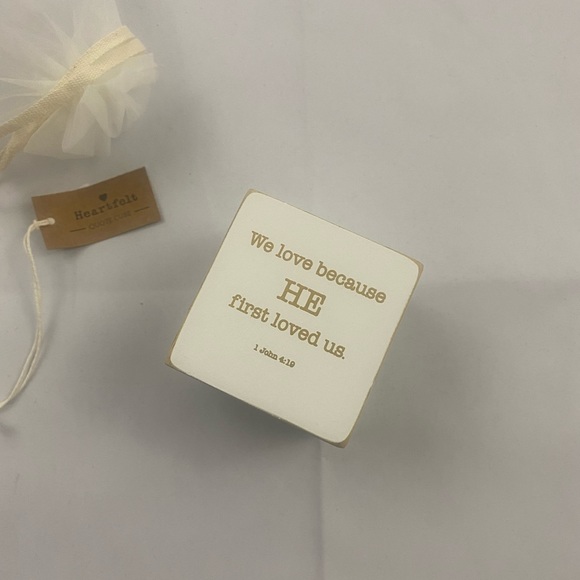 Heartfelt Quote Cube Wedding Mr. and Mrs. Gift Bible Quotes Organza Bag - Picture 4 of 10